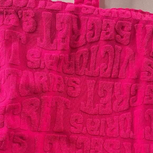 Victoria's Secret Bold Pink Embossed Tote - Picture 2 of 5